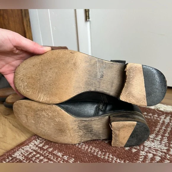 Black leather riding boots - Picture 5 of 5